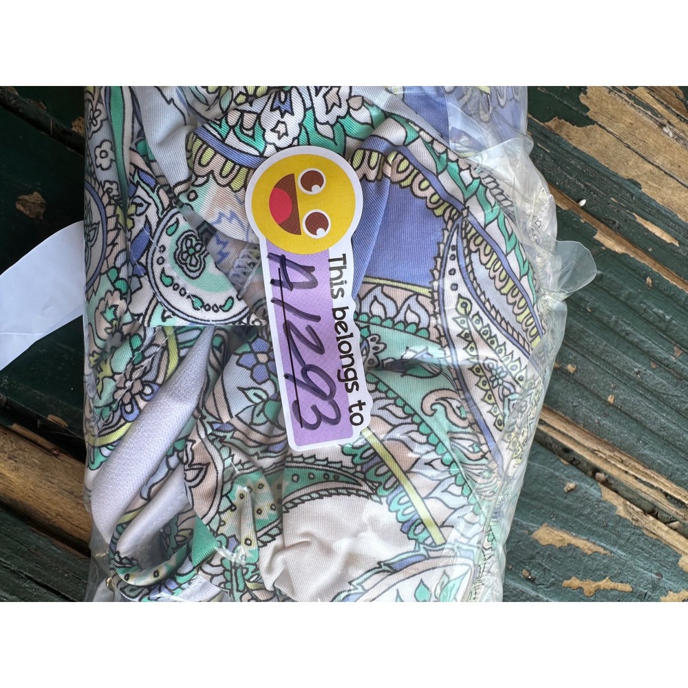 Alex Marie Womens Paisley One Piece Swimsuit Green Blue Purple Size 16 AX214556 - Picture 6 of 8